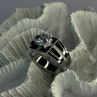 Mens 925 Sterling Silver CZ Ring Size 9.5