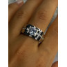Mens 925 Sterling Silver CZ Ring Size 9.5