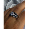 Mens 925 Sterling Silver CZ Ring Size 9.5
