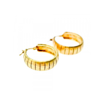 925 Sterling Silver Gold Plated Earrings Italy