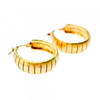 925 Sterling Silver Gold Plated Earrings Italy