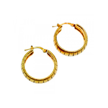 925 Sterling Silver Gold Plated Earrings Italy