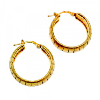 925 Sterling Silver Gold Plated Earrings Italy