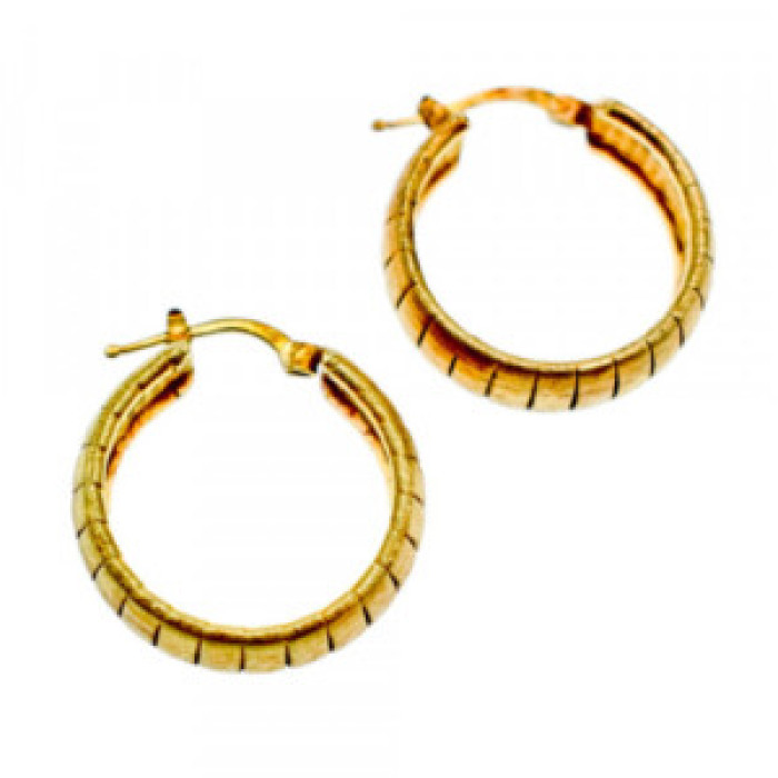 925 Sterling Silver Gold Plated Earrings Italy