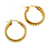 925 Sterling Silver Gold Plated Earrings Italy