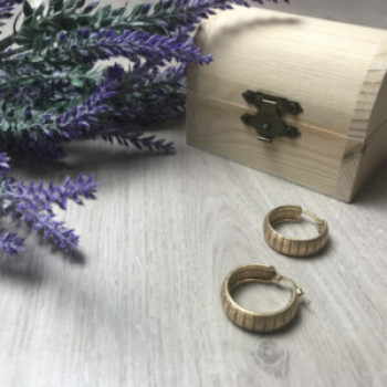 925 Sterling Silver Gold Plated Earrings Italy