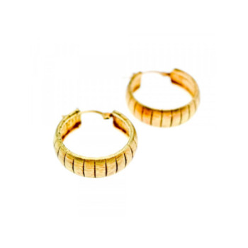 925 Sterling Silver Gold Plated Earrings Italy