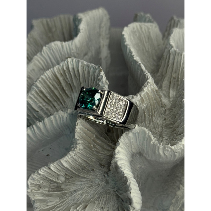 Mens 925 Sterling Silver CZ Ring Sizable 9