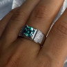 Mens 925 Sterling Silver CZ Ring Sizable 9