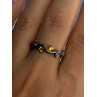 925 Sterling Silver Citrine Ring Size 9.5
