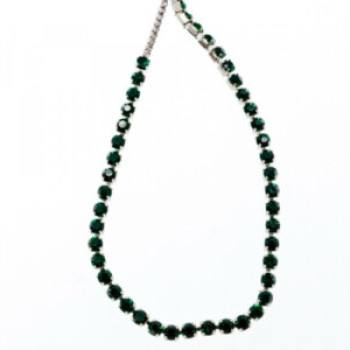 Bracelet Green CZ Slipknot Clasp