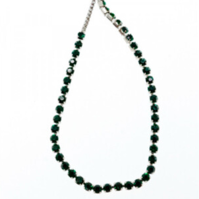 Bracelet Green CZ Slipknot Clasp
