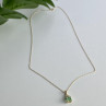 10K Yellow Gold Tsavorite & Diamonds Chain With Pendant