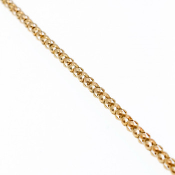 925 Sterling Silver Gold Plated Bracelet Italy Size 7.3 In