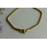 925 Sterling Silver Gold Plated Bracelet Italy Size 7.3 In