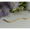 925 Sterling Silver Gold Plated Bracelet Italy Size 7.3 In