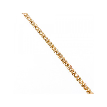 925 Sterling Silver Gold Plated Bracelet Italy Size 7.3 In