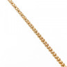 925 Sterling Silver Gold Plated Bracelet Italy Size 7.3 In