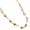 925 Sterling Silver Gold Plated Necklace Italy