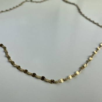 925 Sterling Silver Gold Plated Necklace Italy