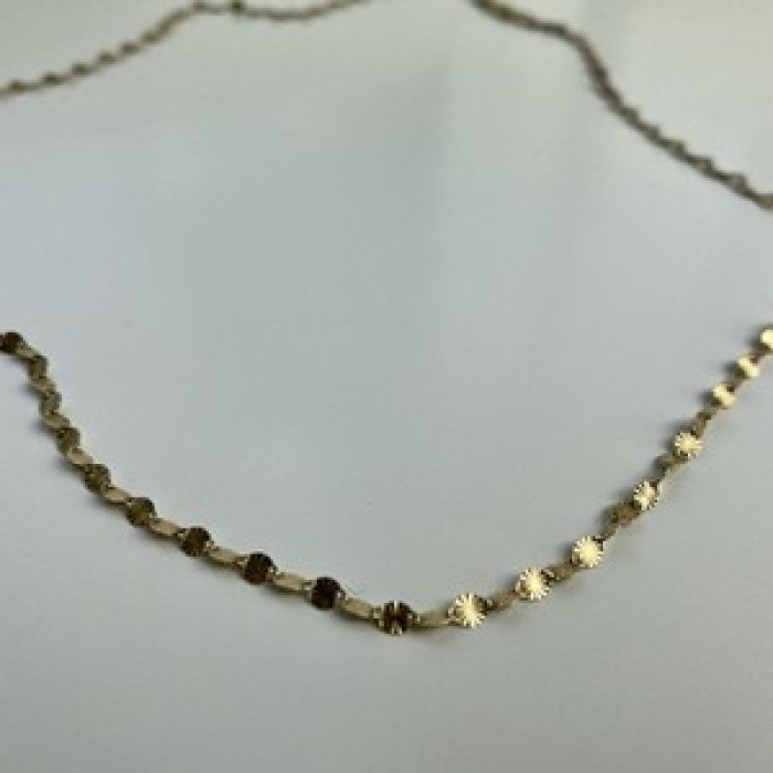925 Sterling Silver Gold Plated Necklace Italy