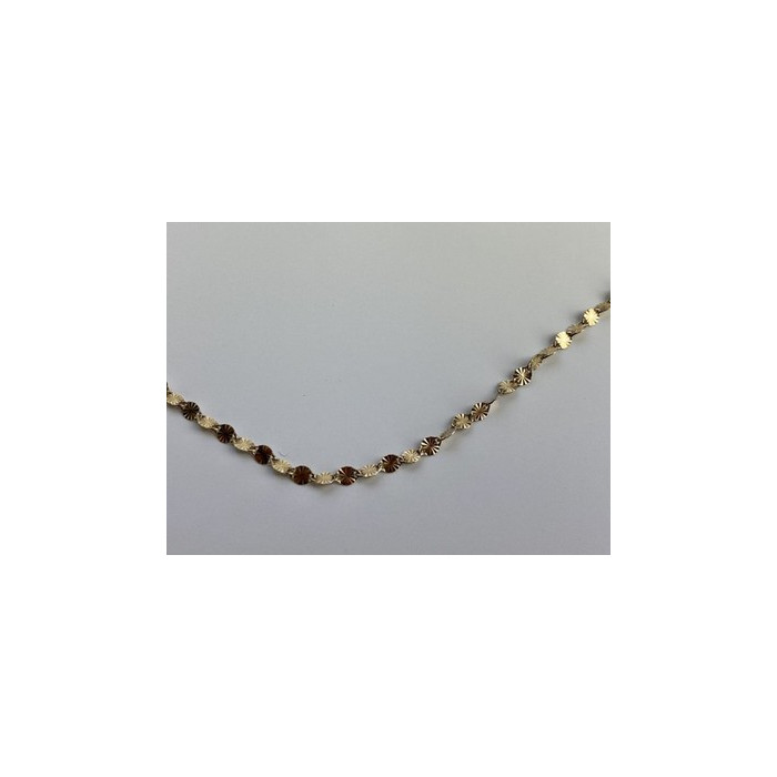 925 Sterling Silver Gold Plated Necklace Italy