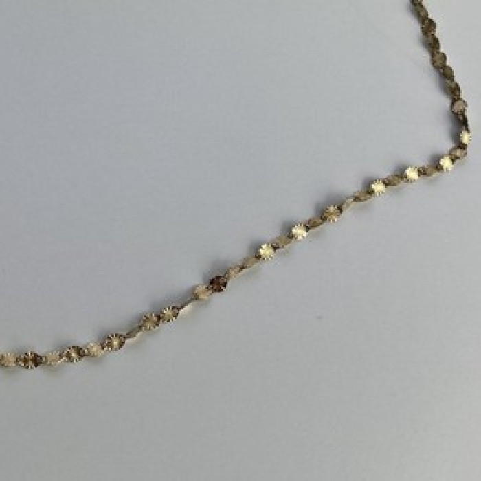 925 Sterling Silver Gold Plated Necklace Italy