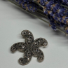 925 Sterling Silver Marcasite Starfish Brooch
