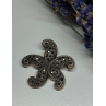 925 Sterling Silver Marcasite Starfish Brooch