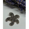 925 Sterling Silver Marcasite Starfish Brooch