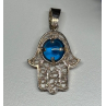 925 Sterling Silver Hamsa Hand Amulet Pendant