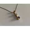 14K YELLOW GOLD TANZANITE & WHITE SAPPHIRE CHAIN WITH PENDANT