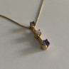 14K Yellow Gold Tanzanite & White Sapphire Chain With Pendant