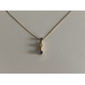14K YELLOW GOLD TANZANITE & WHITE SAPPHIRE CHAIN WITH PENDANT