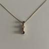 14K Yellow Gold Tanzanite & White Sapphire Chain With Pendant