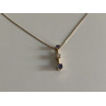 14K YELLOW GOLD TANZANITE & WHITE SAPPHIRE CHAIN WITH PENDANT