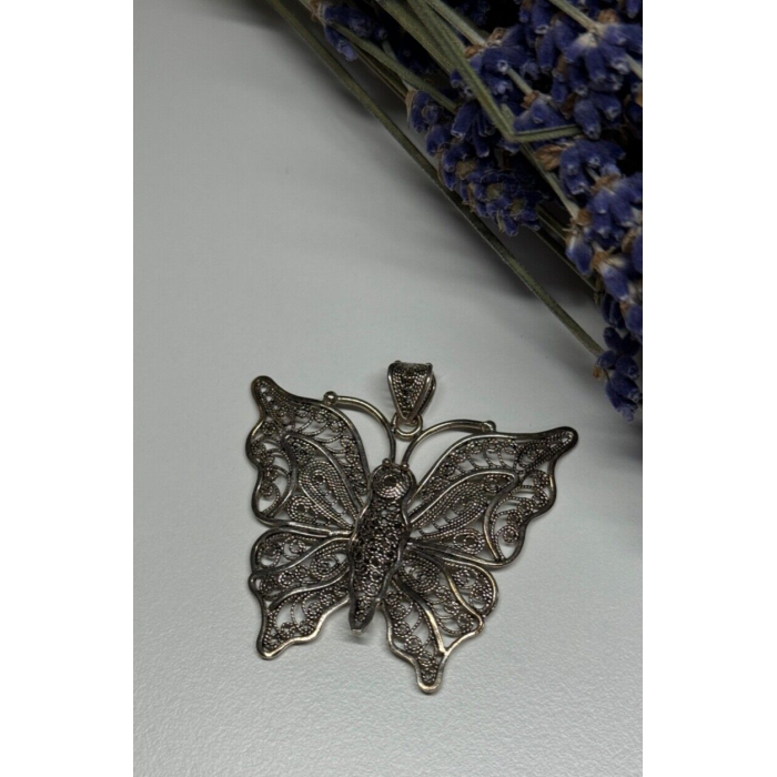 925 Sterling Silver Butterfly Pendant