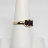 10K 417 Yellow Gold & Garnet Ring MW Size 6