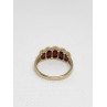 10K 417 YELLOW GOLD & GARNET RING MW SIZE 6