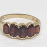 10K 417 Yellow Gold & Garnet Ring MW Size 6