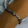 925 Sterling Silver Infinity Heart Bracelet Length 6-8