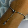 925 Sterling Silver Infinity Heart Bracelet Length 6-8