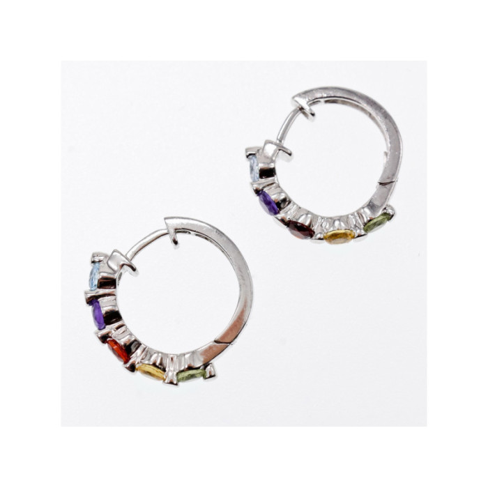 925 STERLING SILVER MULTI GEMSTONES 