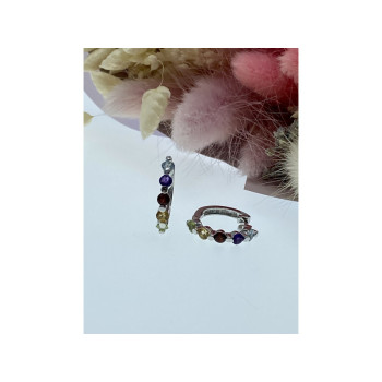 925 STERLING SILVER MULTI GEMSTONES 