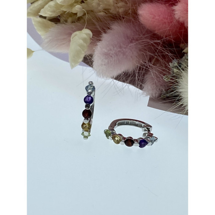 925 Sterling Silver Multi Gemstones 