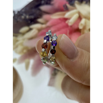 925 Sterling Silver Multi Gemstones 
