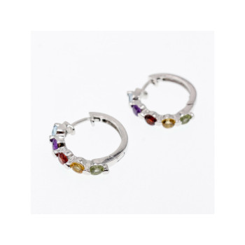925 STERLING SILVER MULTI GEMSTONES 