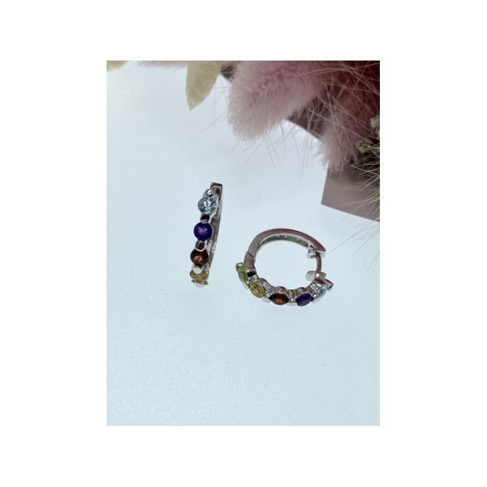 925 STERLING SILVER MULTI GEMSTONES 