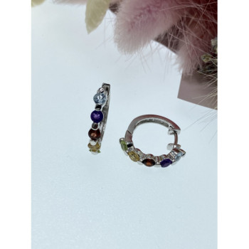 925 Sterling Silver Multi Gemstones 