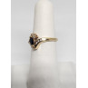 10K YELLOW GOLD SAPPHIRE & DIAMONDS RING  SIZE 5.5